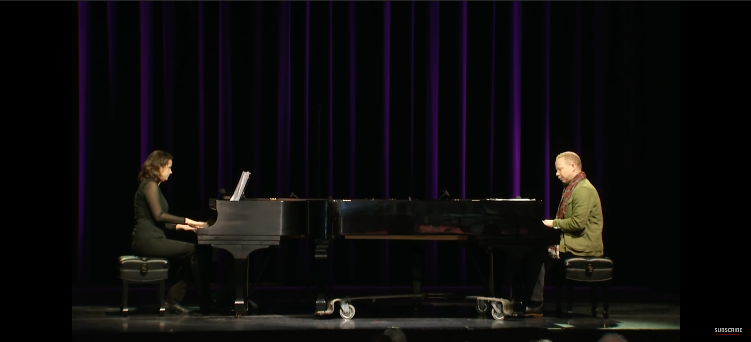 Craig Taborn and Kris Davis perform on the Millennium Stage
