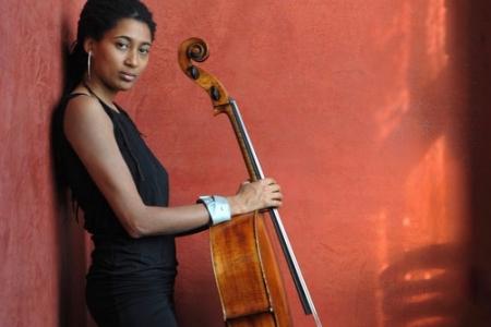 Tomeka Reid with cello