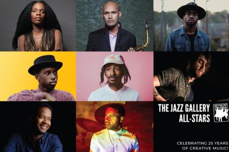 Collage photo of the members of the Jazz Gallery All-Stars