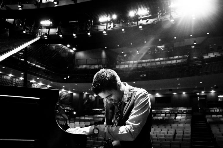 Vijay Iyer playing piano