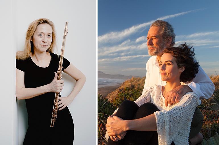 Marina Piccinini with Clarice and Sérgio Assad