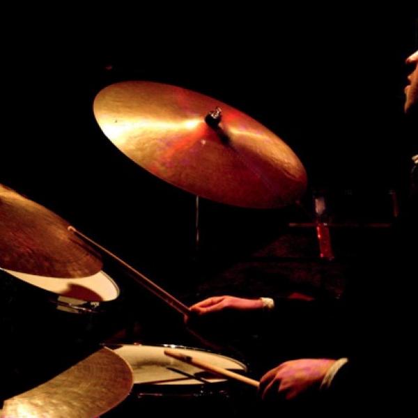 Pete Van Nostrand playing drums