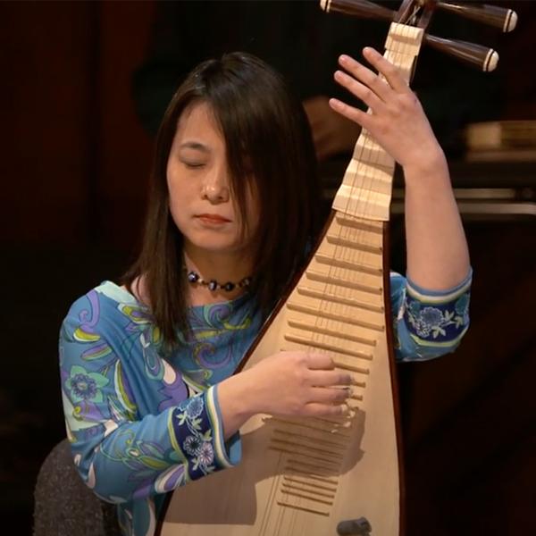 Wu Man playing the pipa